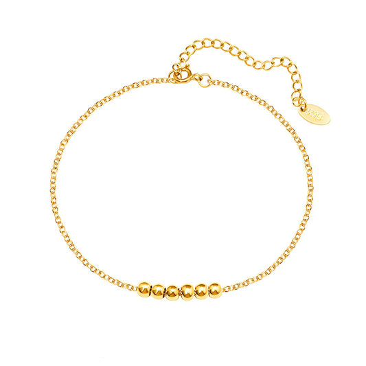 18K gold plated Stainless steel anklet, Intensity